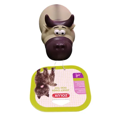 zolux - Jouet sonore El Toro beige 16,5 cm en latex pour chien