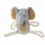 PELUCHE " SAFARI" ELEPHANT AVCE CORDES