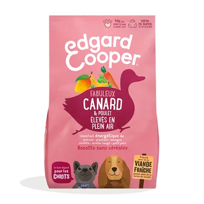 Edgard Cooper - Croquettes Sans Céréales Poulet & Canard pour Chiot Edgard Cooper - Croquettes Sans Céréales Poulet & Canard pour Chiot