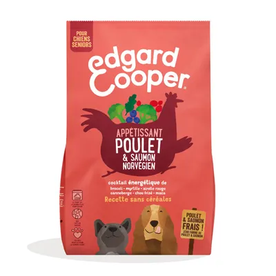 Edgard Cooper - Croquettes Sans Céréales Poulet & Saumon pour Chien Senior Edgard Cooper - Croquettes Sans Céréales Poulet & Saumon pour Chien Senior