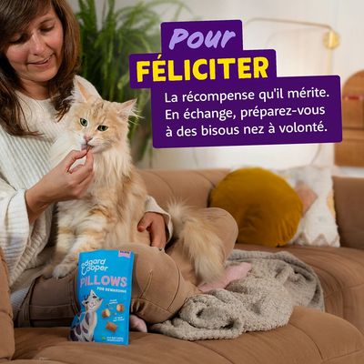Edgard Cooper - Friandises Sans Céréales pour Chat fourrées au Saumon