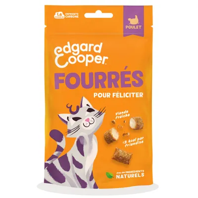 Edgard Cooper - Friandises Sans Céréales pour Chat fourrées au Poulet Edgard Cooper - Friandises Sans Céréales pour Chat fourrées au Poulet