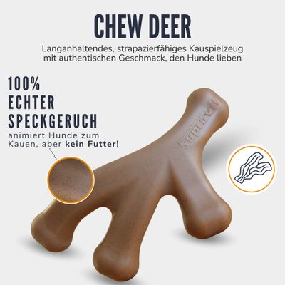 Supravit ChewDeer Hundespielzeug für starke Kauer - Stabiles Kauspielzeug