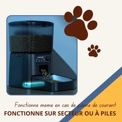 Distributeur automatique de nourriture pour animaux Oneisall - Gamelles