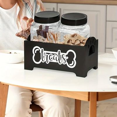 IntiMeg Caja de almacenamiento de madera para alimentos y juguetes