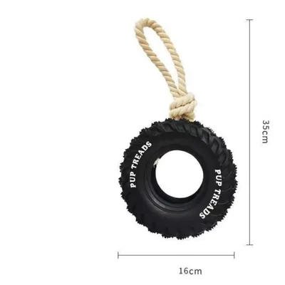 IntiMeg Jouet en forme de pneu pour ronger pour chien