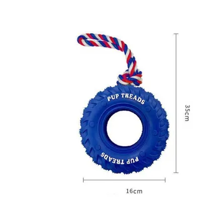 IntiMeg Jouet en forme de pneu pour ronger pour chien