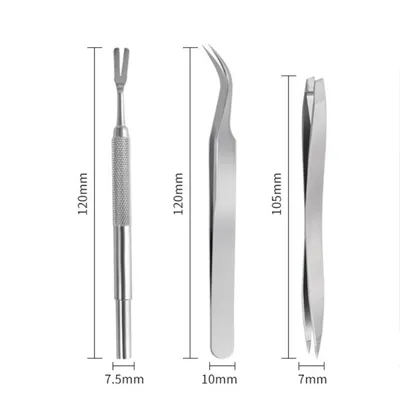 IntiMeg Ensemble de pinces anti-tiques en inox