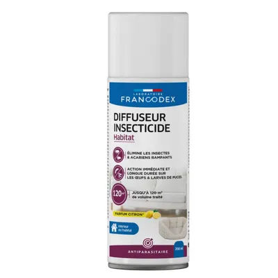 Francodex - Diffuseur Insecticide Habitat parfum citron 200 ml