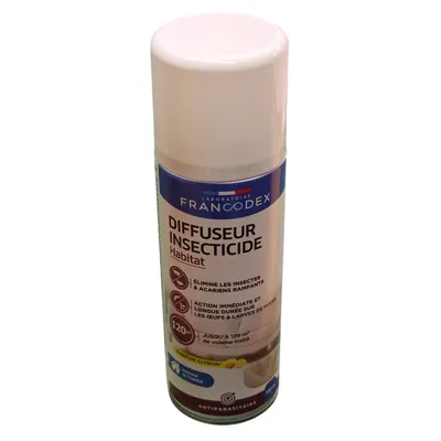 Diffuseur insecticide habitat parfum citron contre puces et acariens, 200 m Diffuseur insecticide habitat parfum citron contre puces et acariens, 200 m