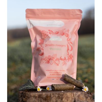 Pelote & Balzane - Friandises naturelles chevaux Fruits rouges / Pomme - 800g
