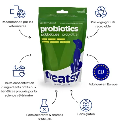 Treatsy Complément Alimentaire - Probiotiques pour chien Treatsy Complément Alimentaire - Probiotiques pour chien