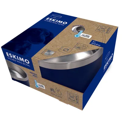 M-PETS Gamelle ESKIMO Double paroi 2 L - D20 x 9 cm - Bleu M-PETS Gamelle ESKIMO Double paroi 2 L - D20 x 9 cm - Bleu