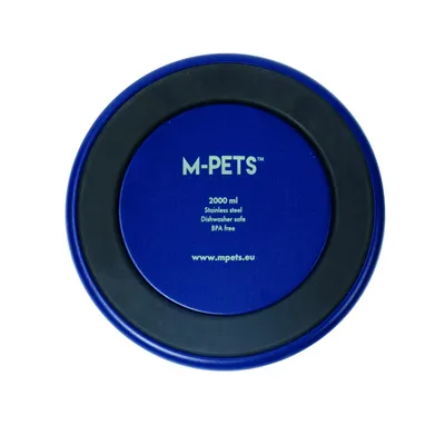 M-PETS Gamelle ESKIMO Double paroi 2 L - D20 x 9 cm - Bleu