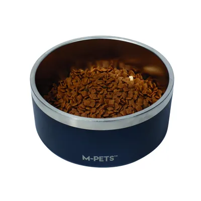 M-PETS Gamelle ESKIMO Double paroi 2 L - D20 x 9 cm - Noire