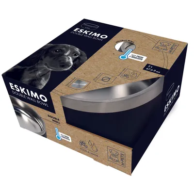 M-PETS Gamelle ESKIMO Double paroi 2 L - D20 x 9 cm - Noire M-PETS Gamelle ESKIMO Double paroi 2 L - D20 x 9 cm - Noire