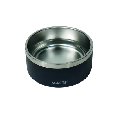 M-PETS Gamelle ESKIMO Double paroi 2 L - D20 x 9 cm - Noire