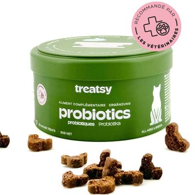 Treatsy Complément Alimentaire - Probiotiques pour chat Treatsy Probiotiques pour chat - boîte de 120 délicieux compléments