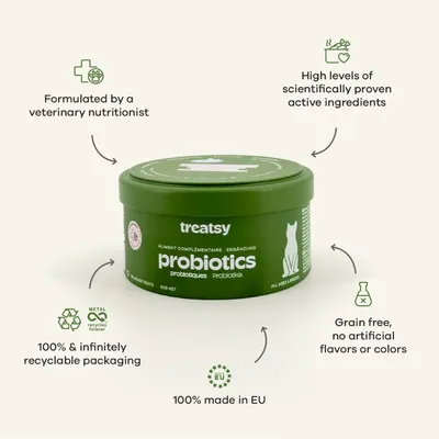 Treatsy Complément Alimentaire - Probiotiques pour chat