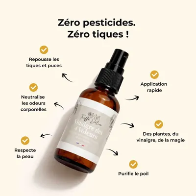 TRUFFE DÉLICE Vinaigre des 4 voleurs - Antiparasitaire chien