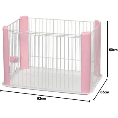 Parc pour Chien Intérieur, L92xP63xH60cm, pour Chat, Chiot, Lapin