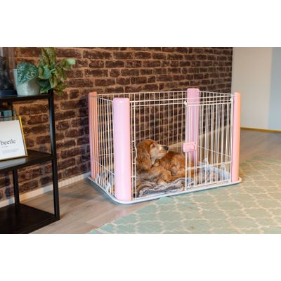Parc pour Chien Intérieur, L113xP78xH60cm, pour Chiot, Lapin, Chat