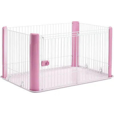 Parc pour Chien Intérieur, L113xP78xH60cm, pour Chiot, Lapin, avec toit