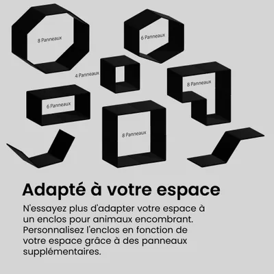 Iris Ohyama, Parc pour Chien intérieur, léger, modulable, plastique