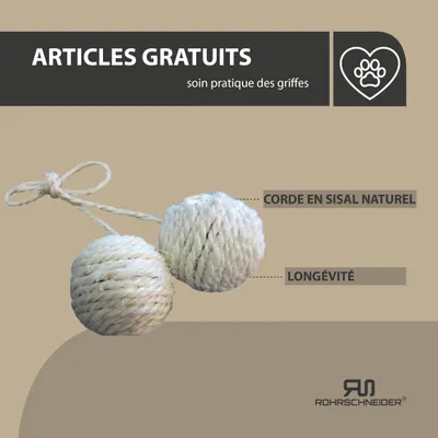 Rohrschneider Arbre à chat/tronc XL tissu velours côtelé