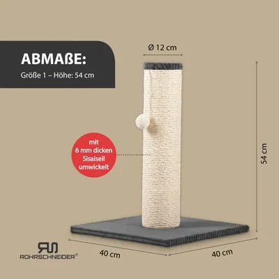Rohrschneider Arbre à chat/tronc XL tissu velours côtelé Rohrschneider Arbre à chat/tronc XL tissu velours côtelé