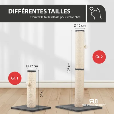 Rohrschneider Arbre à chat/tronc XL tissu velours côtelé