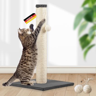 Rohrschneider Arbre à chat/tronc L tissu velours côtelé taille 1, gris