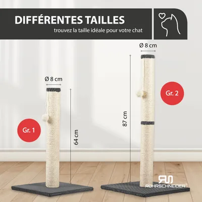 Rohrschneider Arbre à chat/tronc L tissu velours côtelé