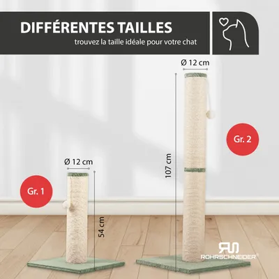 Rohrschneider Arbre à chat/tronc XL tissu velours côtelé