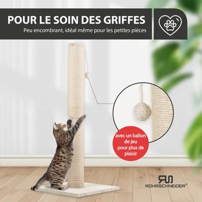 Rohrschneider Arbre à chat/tronc XL tissu velours côtelé