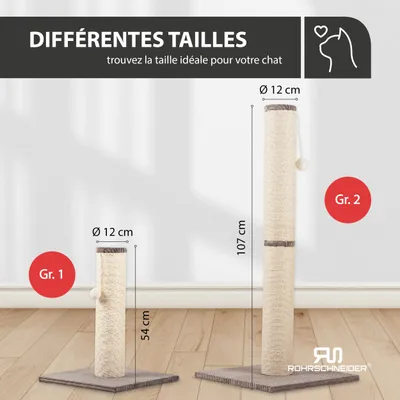 Rohrschneider Arbre à chat/tronc XL tissu velours côtelé
