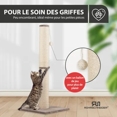 Rohrschneider Arbre à chat/tronc XL tissu velours côtelé