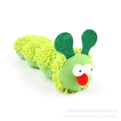 IntiMeg Jouet pour chat chenille verte