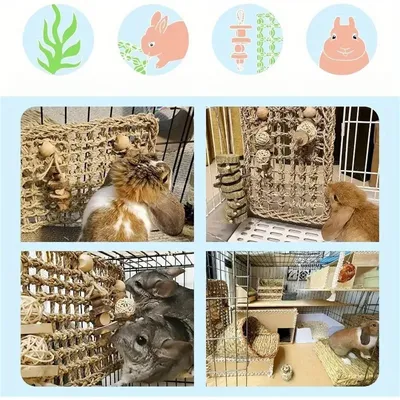 IntiMeg Tapis en paille de mer avec jouets suspendus