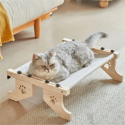IntiMeg Hamac pour chat en bois