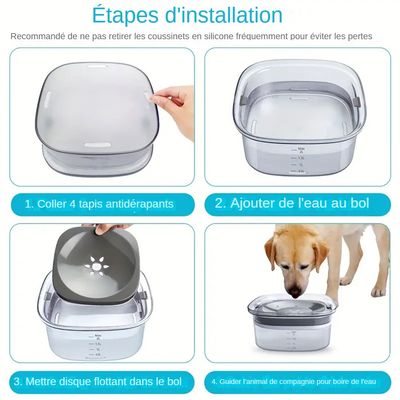 IntiMeg Bol d'eau flottant pour animaux de compagnie