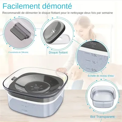 IntiMeg Bol d'eau flottant pour animaux de compagnie