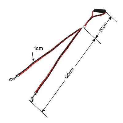 IntiMeg Laisse double pour deux chiens