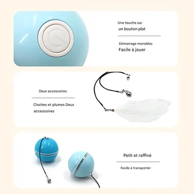Automatic LED Intelligent Cat Ball, Interactive