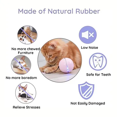 Automatic LED Intelligent Cat Ball, Interactive