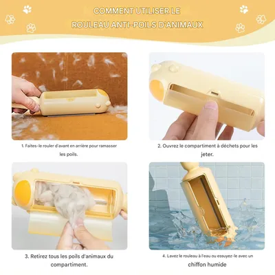 Living123 Brosse anti - poils pour chat et chien