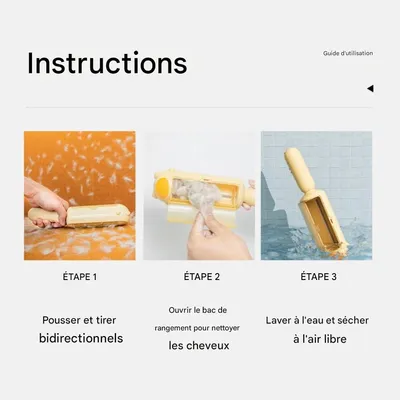 Living123 Brosse anti - poils pour chat et chien