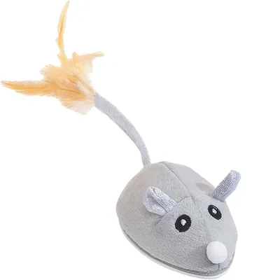 Jouet souris floquée rechargeable par USB pour chats
