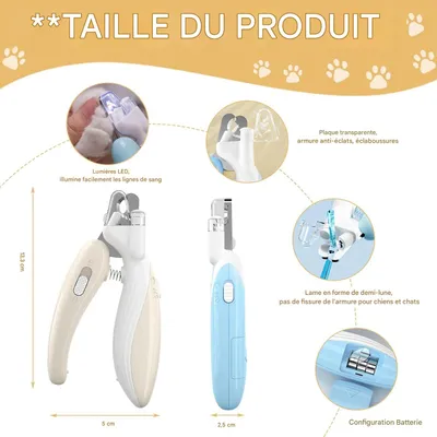Living123 Ciseaux pour ongles de chats et chiens
