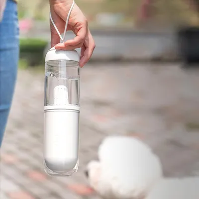 Bouteille d'eau filtrante portable pour chien, 330 ml